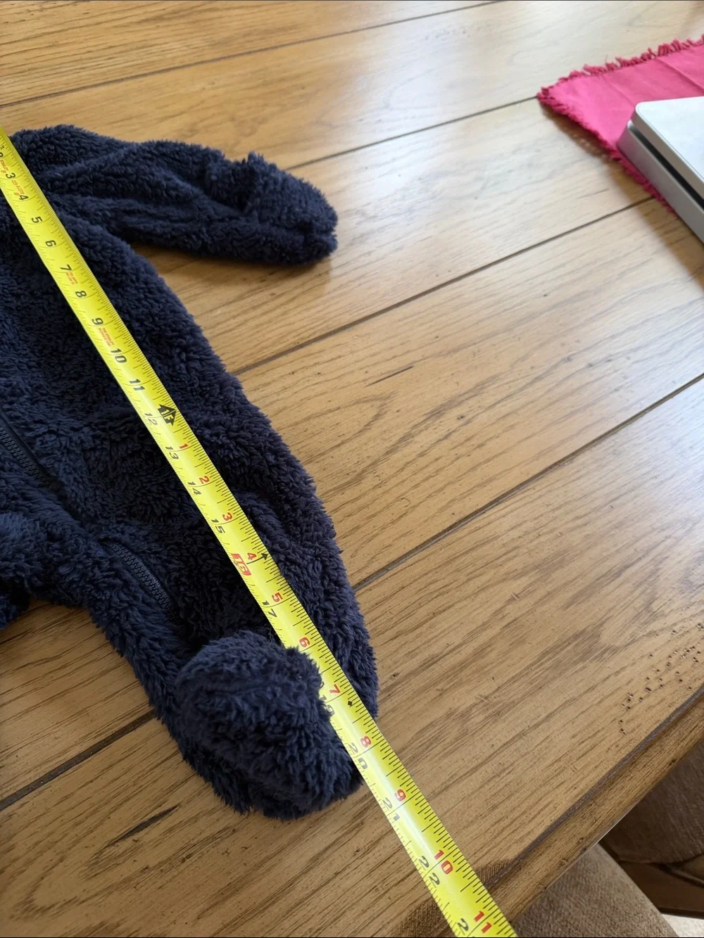 Carter's Navy Sherpa Hooded Baby Footed One-Piece